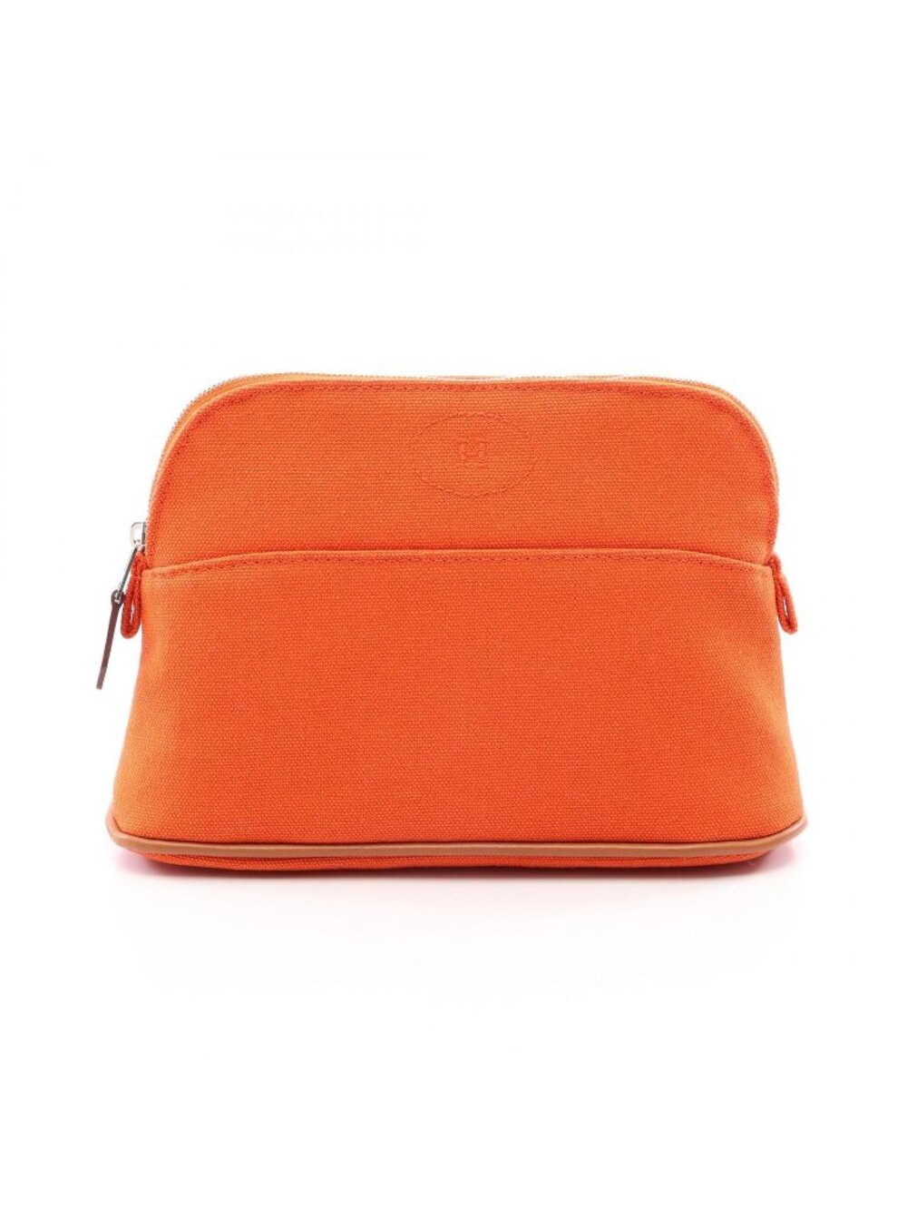 Hermes Pouch Bolide Mini 02 Orange Fu Canvas Leather